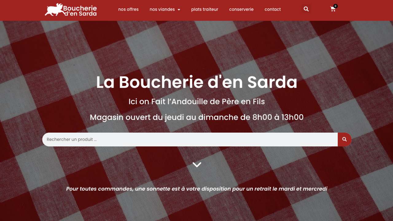 page d'accueil site click and collect