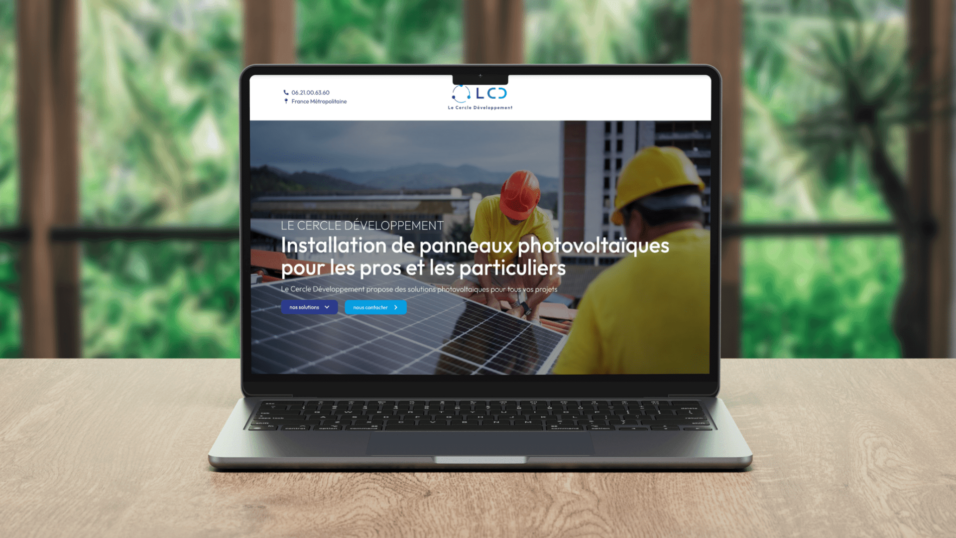 page d'accueil site web toulouse panneaux photovoltaiques