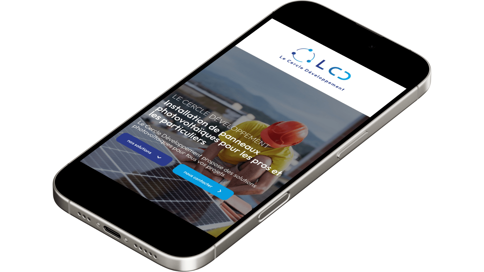 vue smartphone site web le cercle développement