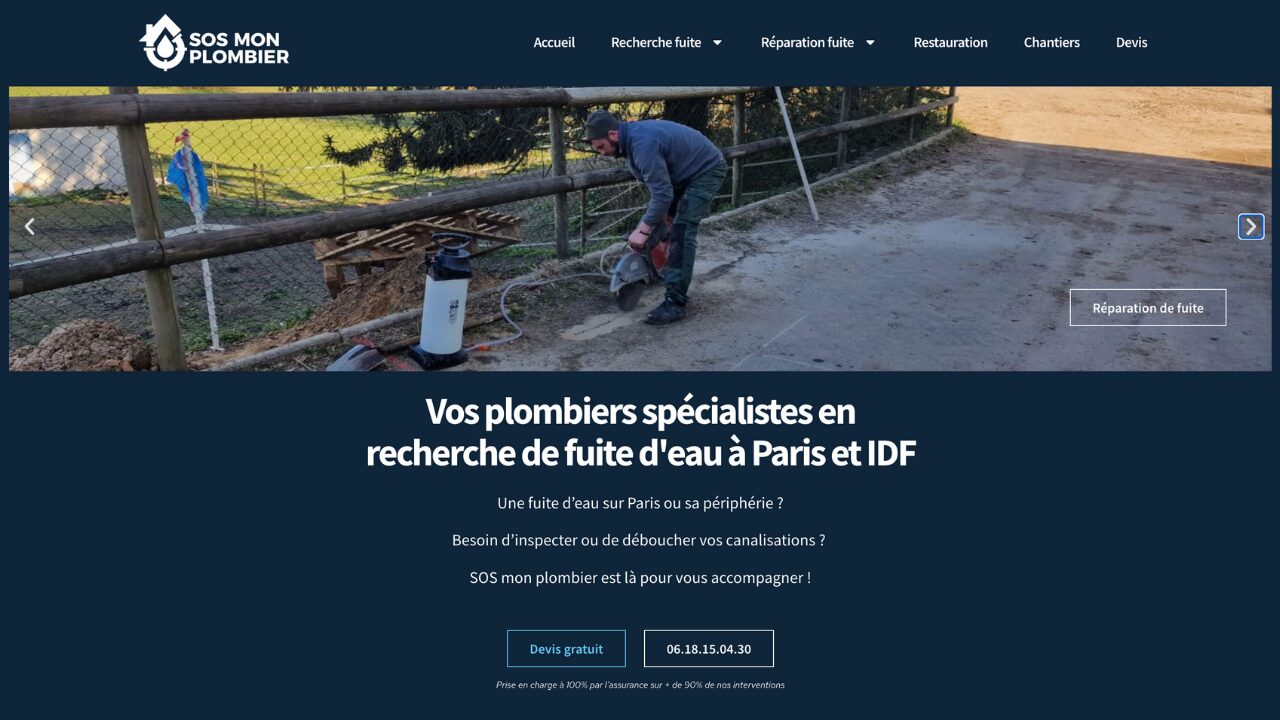 vue site web pc sos mon plombier