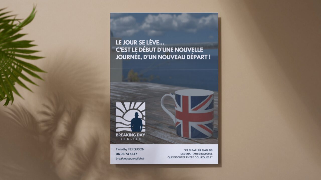 création plaquette commerciale breaking day english toulouse