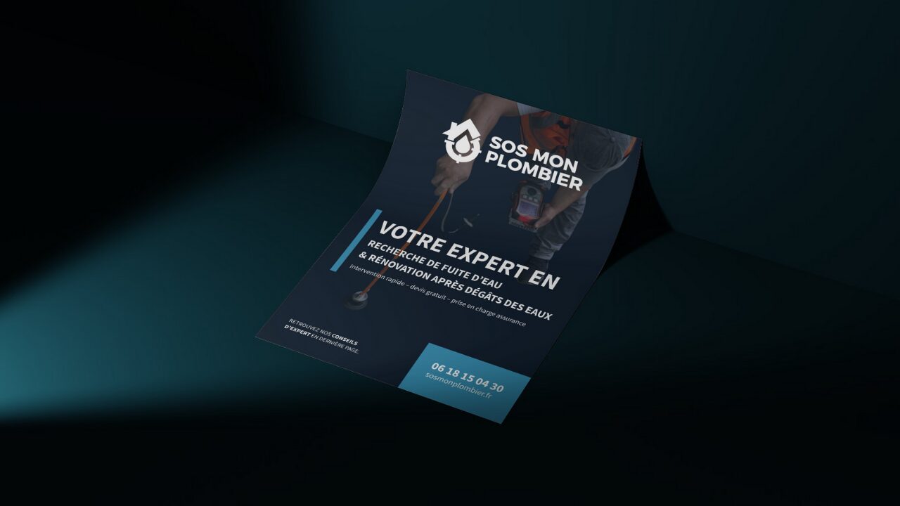 création flyer sos mon plombier