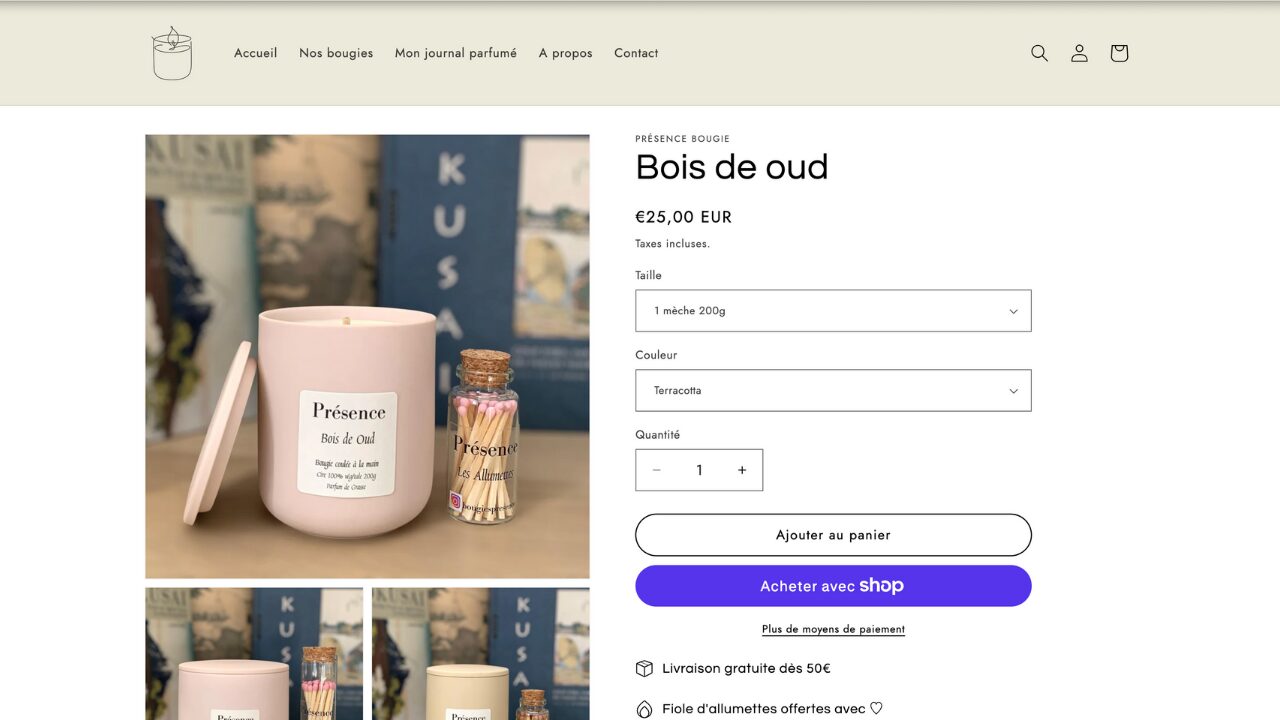 fiche produit présence boutique shopify toulouse