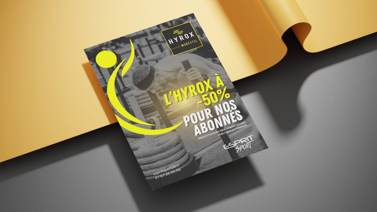 création flyer hyrox salle de sport toulouse