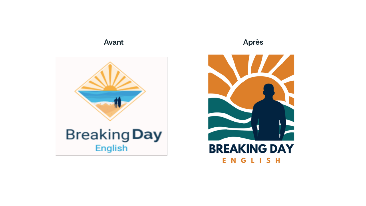 création logo breaking day english toulouse