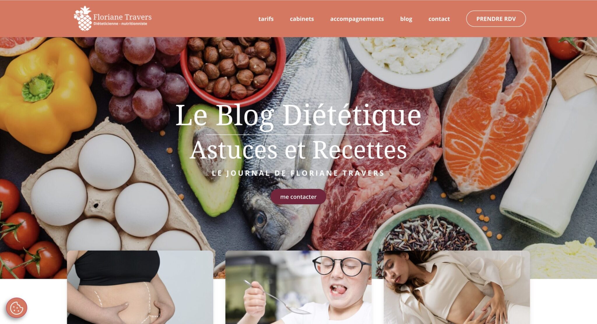 creation site web floriane travers nutritionniste partie blog